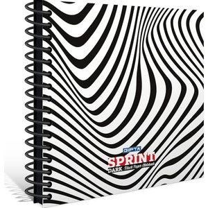Dark Sprint Spiralli Ofset Plastik Kapak Defter 21X22 50 Yp Çizgisiz