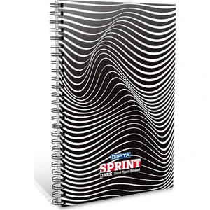 Dark Sprint Spiralli Ofset Plastik Kapak Defter A6 50 Yp Çizgisiz
