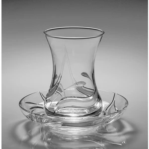 Butik Fildişi Desenli Çay Bardak Takımı 42381