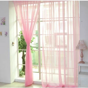 Belle Cose Hazır Pembe Tül Perde Düz Dikim 550X260 cm