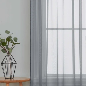 Belle Cose Hazır Gri Tül Perde Düz Dikim 900X250 cm