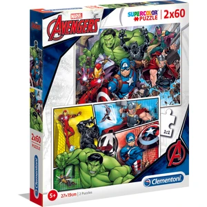 2 x 60 Parça Puzzle Avengers
