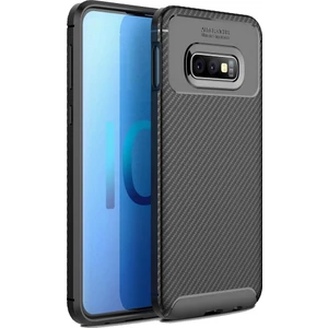 DVR Samsung Galaxy S10E Kılıf Silikon Negro Karbon Darbe Korumalı (Siyah)
