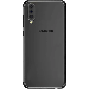 DVR Samsung Galaxy A70 Kılıf Silikon Dört Köşeli Lazer Kapak (Siyah)