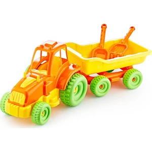 Güçlü Toys Büyük Römorklu Traktör Oyuncak Oyuncak Traktör Seti