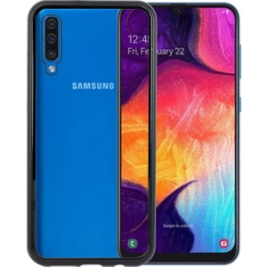 Case 4U Samsung Galaxy A50s / A30s / A50 Kılıf 360 Tam Koruma Arkası Cam Şeffaf Mıknatıslı Devrim Siyah