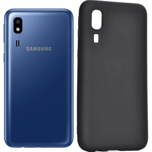 Case 4U Samsung Galaxy A2 Core Kılıf Klasik Mat Renkli Yumuşak Premier Silikon Siyah