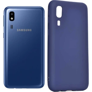 Case 4U Samsung Galaxy A2 Core Kılıf Klasik Mat Renkli Yumuşak Premier Silikon Lacivert