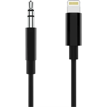 Ki̇ngdata iPhone Uyumlu Lightning 3.5 mm Aux Çevirici Kablo Siyah 1