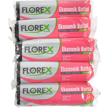 Florex Ekonomik Battal Siyah Çöp Torbası 72X95 5