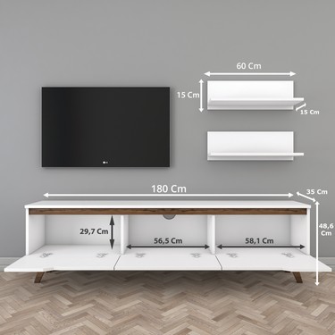 Uskudar Icindeki Ikea Hemnes Tv Unitesi Iki Kitaplik Ve Ucan