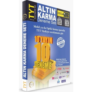 Altin Karma Tyt Deneme Seti 10 Farkli Yayin 10 Farkli Deneme Kitabi
