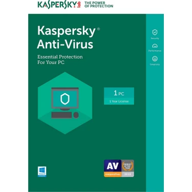 Kaspersky Anti-Virus 1 Kullanıcı 1 Yıl Virüs Programı Digital