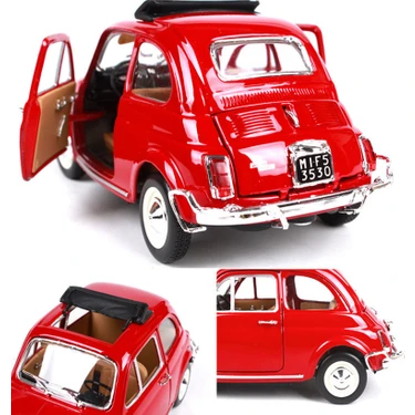 Burago 1/24 Ölçek Fiat 500L 1968 Model Klasik Araba Fiyatı
