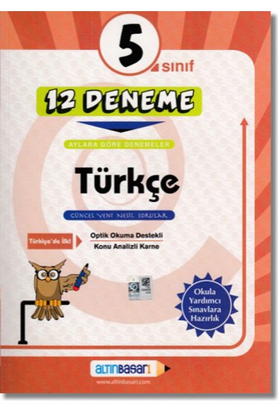 Altınbaşarı 5. Sınıf Türkçe 12 Deneme