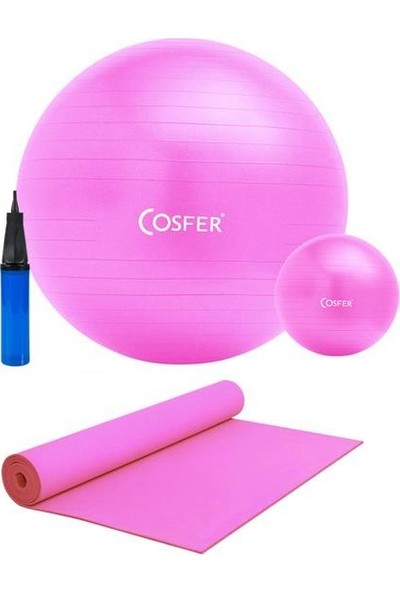 Cosfer Csf 9006 Pilates Seti Plates Topu Lastiği