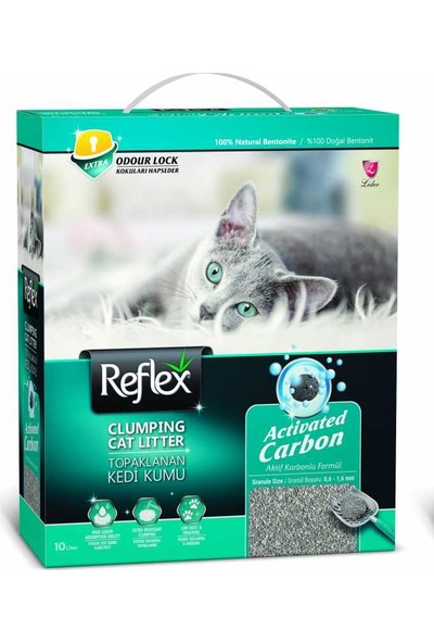 Reflex Aktif Karbonlu Süper Hızlı Topaklanan Kedi Kumu 10 Lt