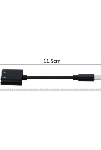 Hdr Type-C To 3.5 mm Audio Şarj ve Kulaklık Çevirici Dönüştürücü Otg Splitter