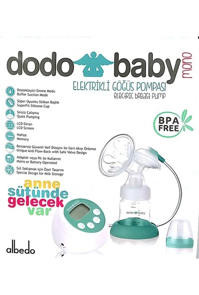 Dodo Baby Tekli Elektrikli Göğüs Süt Sağma Pompası