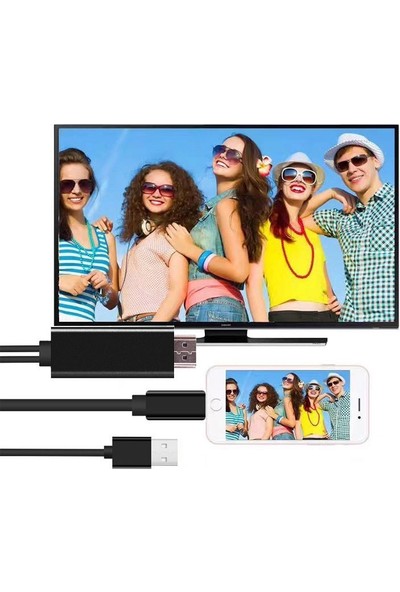 Airsky Apple iPhone iPad Lightning HDMI Görüntü ve Ses Aktarıcı Kablo - A5-22