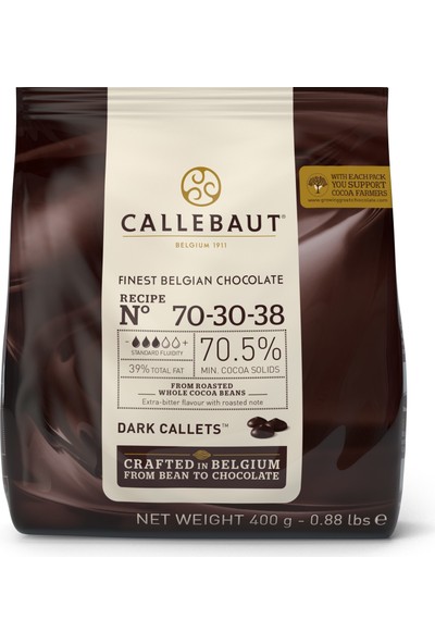 Callebaut Bitter Çikolata 70-30-38 - 400 g