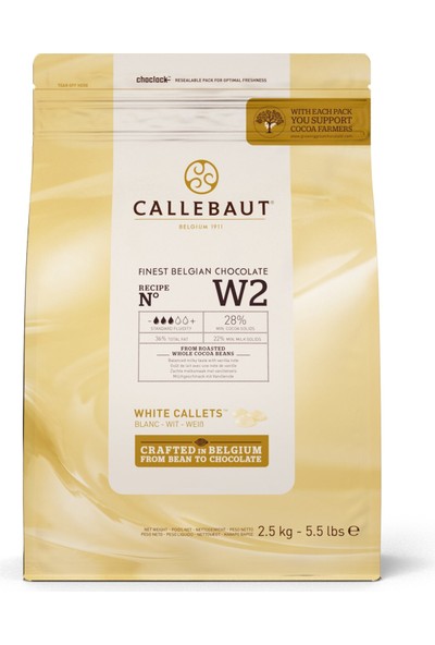 Callebaut Beyaz Çikolata W2 - 2.5 kg