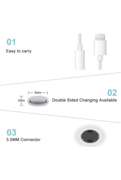 Ki̇ngdata Lightning Kulaklık Çevirici 15 cm