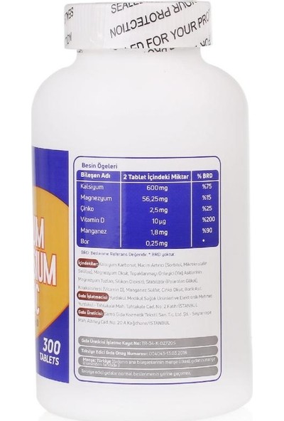 Mefa Naturals Calcium Magnesium Zinc Vitamin D 3 3 KUTU 900 TABLET