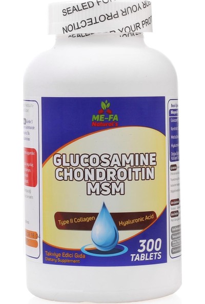 MEFA NATURALS GLUCOSAMİNE CHONDROİTİN MSM HYALURONİC TP2 300 TABLET