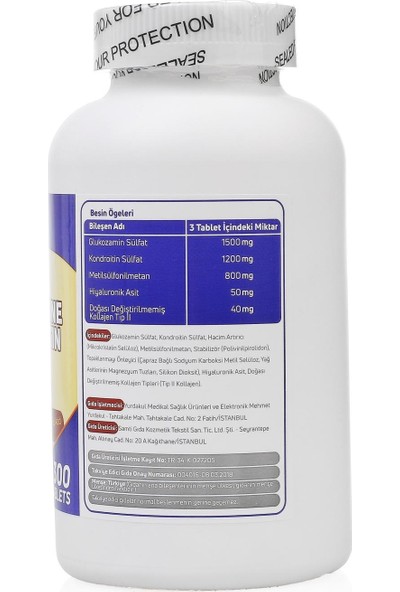 MEFA NATURALS GLUCOSAMİNE CHONDROİTİN MSM HYALURONİC TP2 300 TABLET