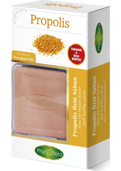 Propolis Özlü Sabun (Sabunluk ve Kese Hediyeli!)