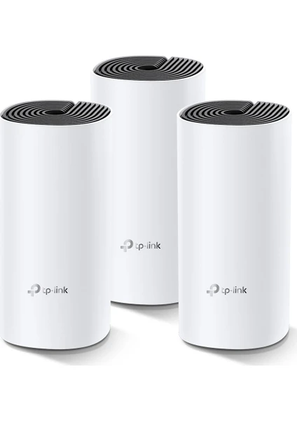 TP-Link Deco M4(3-pack), AC1200 Mbps, Dual-Band, Gigabit Portları, 100 Cihaza Kadar Bağlanılabilirlik, 370 m²'ye Kadar Kapsama, Mobil Uygulama ile Kolay Kurulum, Wi-Fi 5 Mesh Sistemi