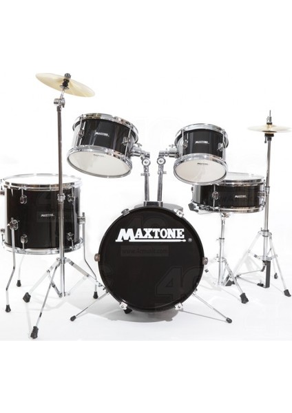 Junıor Davul Set 5 Pcs Siyah + Zil Ve Tabure :Maxto