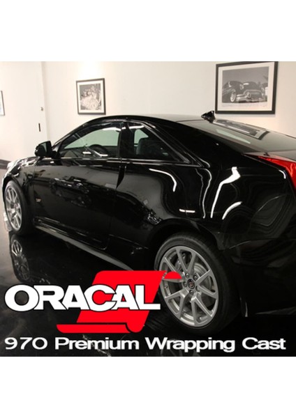 Oracal 970 Seri Hava Kanallı Parlak Siyah Cast Araç Kaplama Folyosu 152Cmx2Mt
