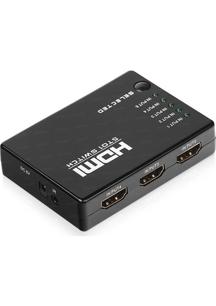 Full HD 5 Giriş 1 Çıkışlı Uzaktan Kumandalı HDMI Switch Seçici (DK-HD-SW4X1)      Dark Full HD 5 Giriş 1 Çıkışlı Uzaktan Kumandalı HDMI Switch (Seçici) (DK-HD-SW4X1)