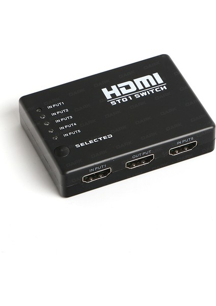 Full HD 5 Giriş 1 Çıkışlı Uzaktan Kumandalı HDMI Switch Seçici (DK-HD-SW4X1)      Dark Full HD 5 Giriş 1 Çıkışlı Uzaktan Kumandalı HDMI Switch (Seçici) (DK-HD-SW4X1)