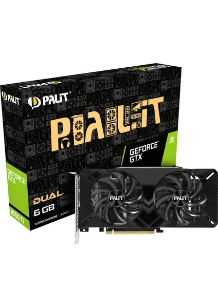 Nvidia GeForce GTX1660 Ti Dual 6GB 192Bit GDDR6 DX(12) PCI-E 3.0 Ekran Kartı (NE6166T018J9-1160A)