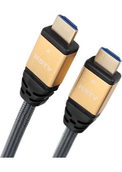 Premium 4K HDMI 2.0 Kablo - 60 HZ - Naylon Örgülü - Altın Uçlu - 5 Metre