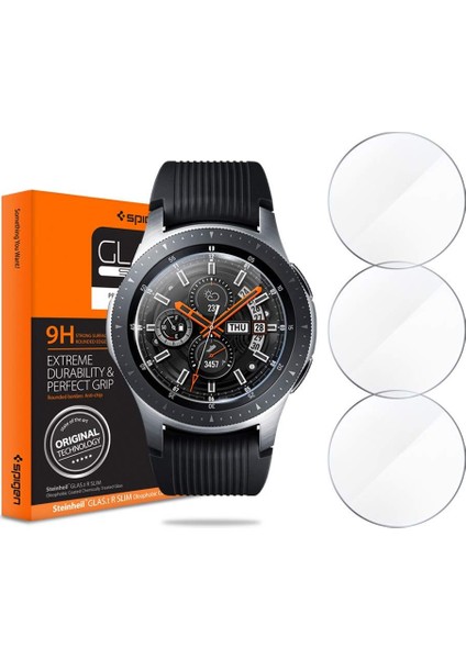 Samsung Galaxy Watch (46mm) ile Uyumlu Cam Ekran Koruyucu GLAS.tR SLIM (3 Adet) ile Uyumlu - 603GL25595