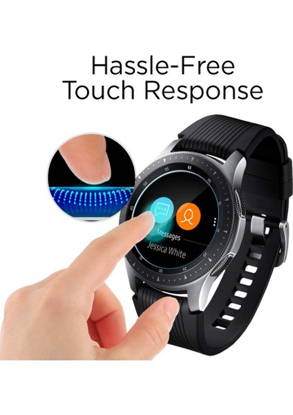 Samsung Galaxy Watch (46mm) ile Uyumlu Cam Ekran Koruyucu GLAS.tR SLIM (3 Adet) ile Uyumlu - 603GL25595