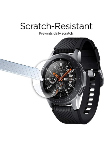 Samsung Galaxy Watch (46mm) ile Uyumlu Cam Ekran Koruyucu GLAS.tR SLIM (3 Adet) ile Uyumlu - 603GL25595