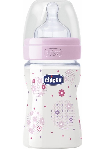 Wellbeing PP Biberon Kız 150 ml Silikon Normal Akış