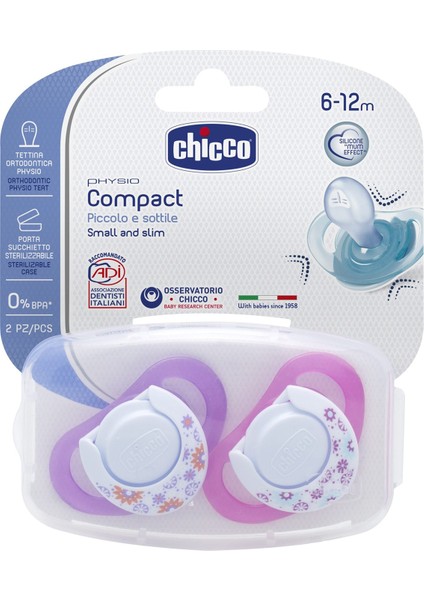 Physio Compact 2 li Silikon Emzik 12 ay+ Kız