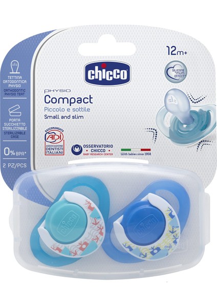 Physio Compact 2 li Silikon Emzik 12 ay+ Kız