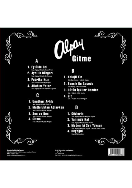 Alpay - Gitme (Best Of - Çiftli Plak)