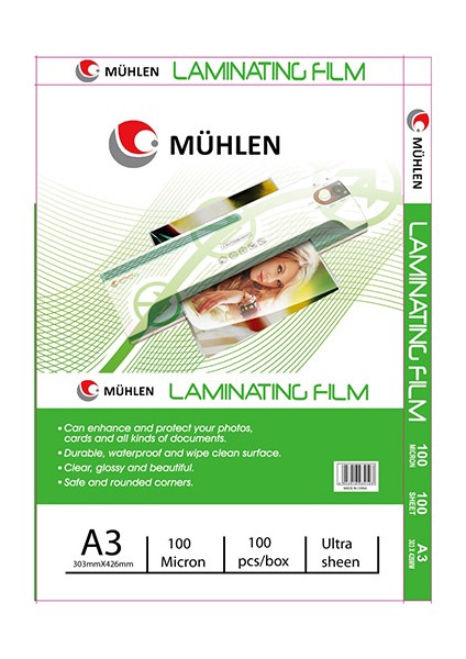 A3 Laminasyon Filmi 100 Micron 1 Paket 100 Adet