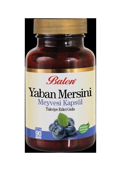 Yaban Mersini Meyvesi Kapsül Takviye Edici Gıda 375 Mg 90 Kapsül