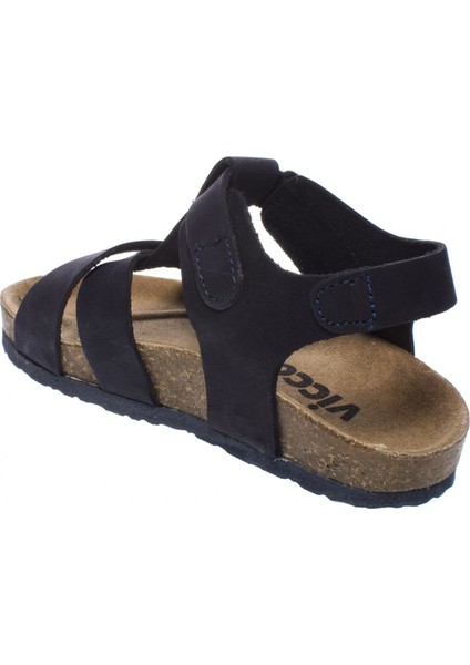 905.19Y.089 Bebe Deri Lacivert Çocuk Sandalet fırsatları
