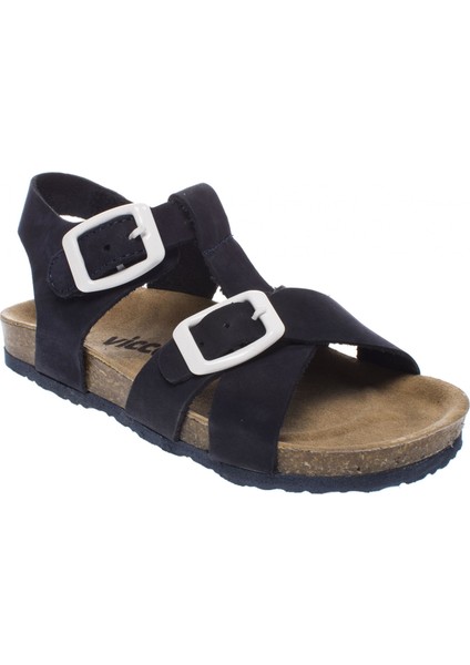 625.19Y.090 Patik Deri Lacivert Çocuk Sandalet