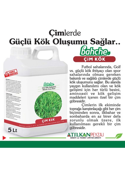 Çim Kök Çim Gübresi 5 Lt